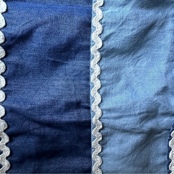 Anthropologie Let Me Be blue denim skirt with rickrack. Size XL - Picture 6 of 8